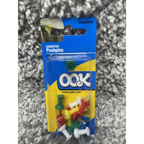 64Pcs MultiColor Push Pins Large Thumb Tacks Steel Point Standard Plastic Head - Picture 2 of 9